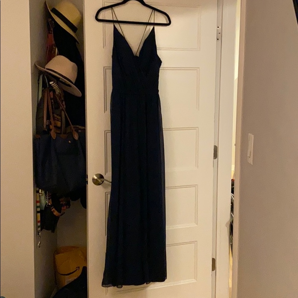 Navy blue brides maid dress